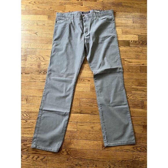 Alberto Men's Jeans Light Gray Stone Modern Fit Fadeout Twill Size 40 x 34